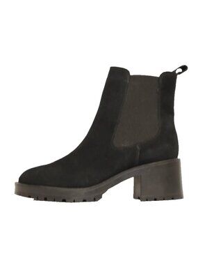 New! LA CANADIENNE Wave Suede Boot Black Size 10 M Cassie DD550